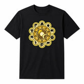 Celestial Moon Phase Zodiac Graphic T Shirt Black Aesthetic Cosmic Sun Moon Unisex Tee Streetwear - TCGVault