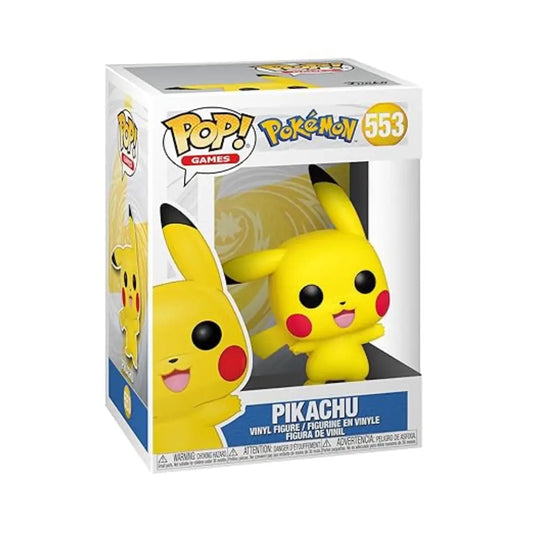 This is a Funko Pop! Games Pokémon Pikachu (Waving) #553 vinyl collectible figure at TCGVault
