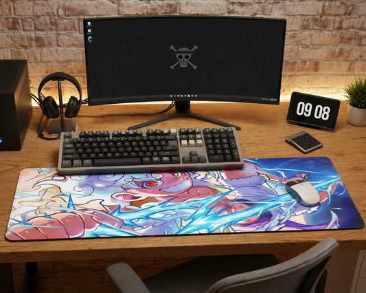 Gear 5 Luffy Anime Mouse Pad Lightning Action Desk Mat - TCGVault