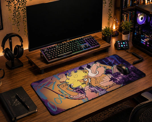 Gear 5 Luffy Comic Style Anime Mouse Pad Power Pose Desk Mat - TCGVault