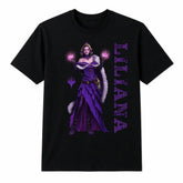 Liliana Dark Magic T Shirt Purple Sorceress Graphic Tee Fantasy Streetwear - TCGVault
