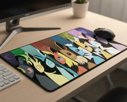 Pokémon Eevee Evolution Desk Mouse Pad Premium Gaming Mat - TCGVault