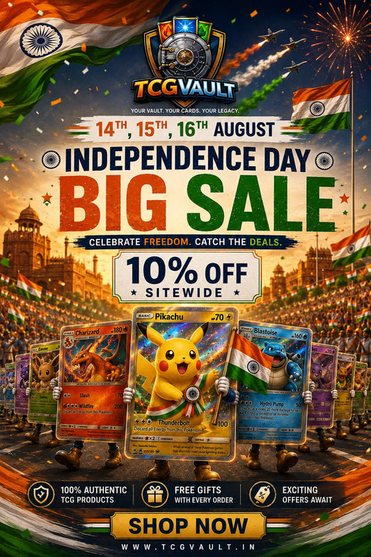 TCGVault Independence Day Super Sale: Flat 10% OFF Sitewide on Pokémon TCG & More