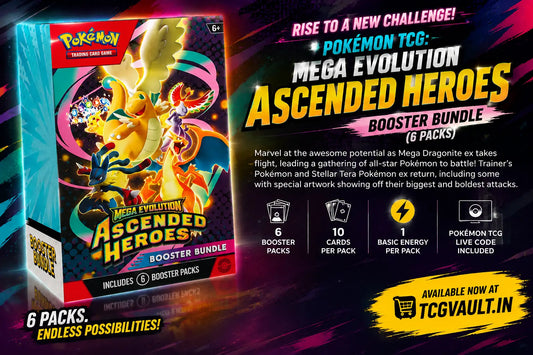 Pokémon TCG: Mega Evolution — Ascended Heroes Booster Bundle (6 Packs)