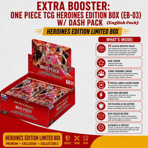 ONE PIECE Card Game – EB-03 Heroines Edition Booster Box + Dash Pack | English