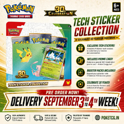 Pokémon TCG 30th Anniversary Tech Sticker Collection