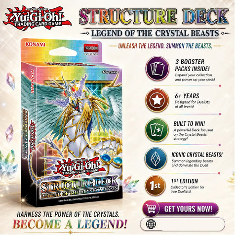 Yu-Gi-Oh! TCG Structure Deck: Legend of the Crystal Beasts | English 1st Edition