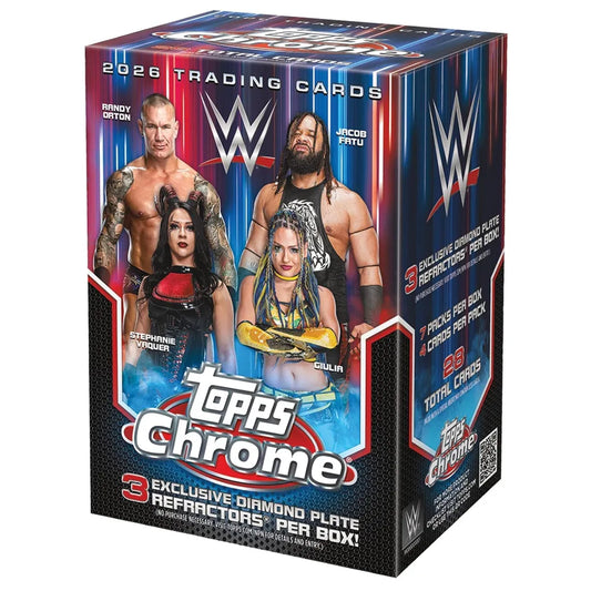 WWE 2026 Topps Chrome Ultimate Blaster Box Collection | 28 Cards