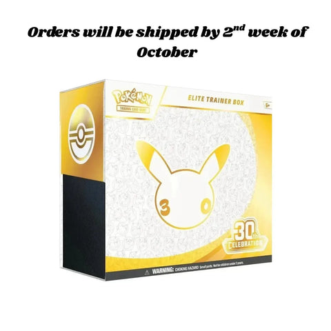 Pokémon TCG 30th Anniversary Celebration Elite Trainer Box – Factory Sealed