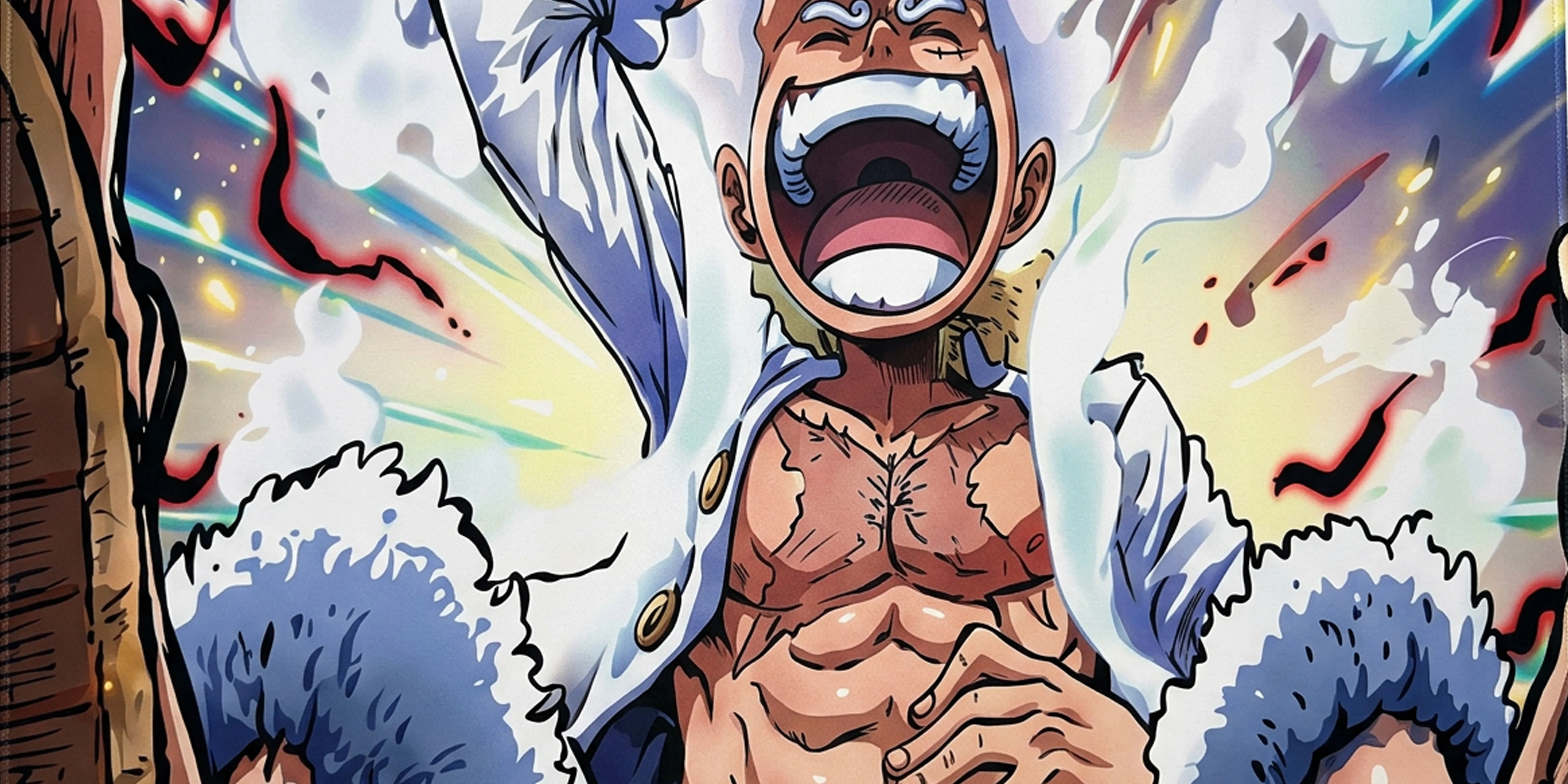 Gear 5 Luffy Victory Laugh Anime Mouse Pad XL desk setup - TCGVault
