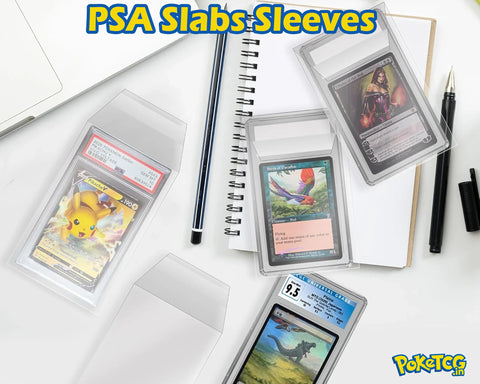 PSA Slab Protective Sleeves – Ultra-Clear Card Grading Case Covers (2 Sleeves)