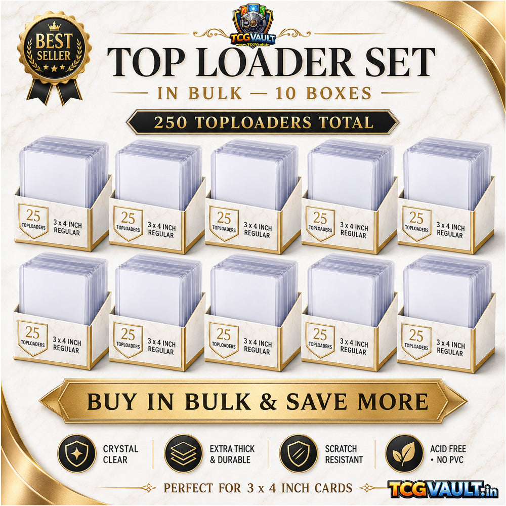 35PT Premium Card Top Loaders – 10 Boxes (250 Pieces)