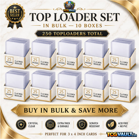 35PT Premium Card Top Loaders – 10 Boxes (250 Pieces)