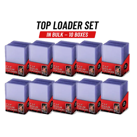 35PT Premium Card Top Loaders – 10 Boxes (250 Pieces)