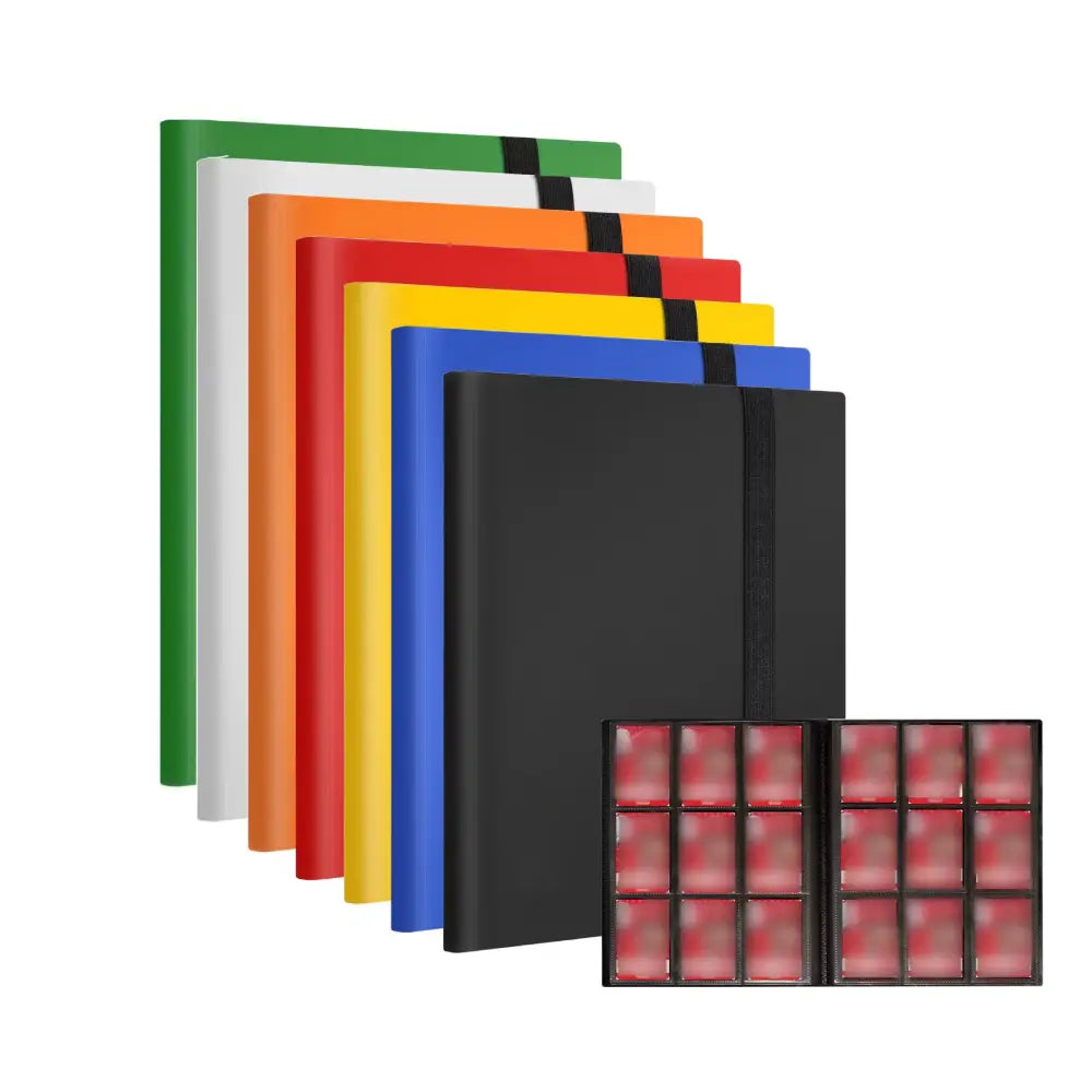 9 Pocket Trading Card Binder – Multi-Color Album with Strap