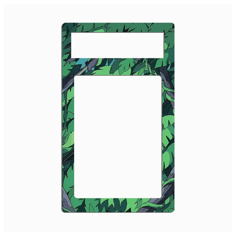 Arbok 176/162 IR AR Temporal Forces extended art insert featuring dense green leaves, dark branches, and a forest-inspired background for a Pokémon card display case.