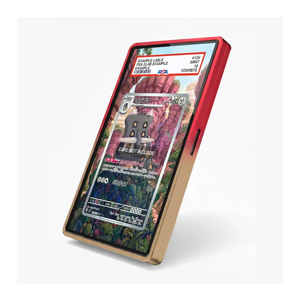 Bastiodon 091/081 AR M5 Pitch Black Extended Art Display Case shown at an angled view with a dramatic dark-themed background and premium collector frame.