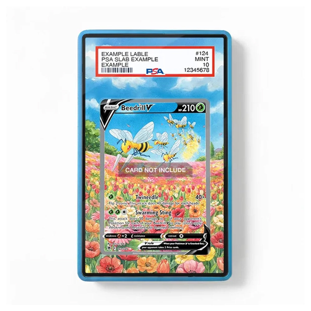 Front view of the Beedrill V 161/189 Astral Radiance Alternate Art Extended Art Display Case featuring Beedrill artwork surrounded by a detailed scenic background.
