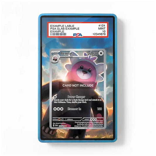 Front view of the Bewear 079/064 IR AR Shrouded Fable Extended Art Display Case featuring Bewear artwork surrounded by a detailed scenic extended art background.