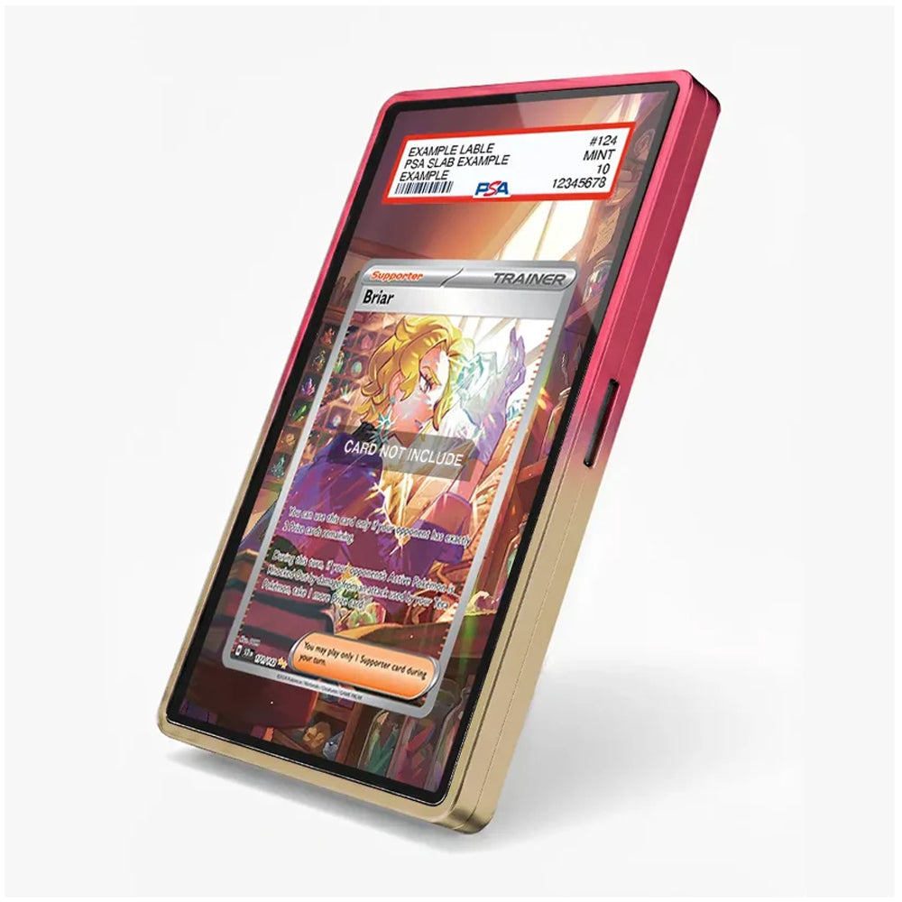 Briar 171/142 Stellar Crown SIR SAR Pokémon card displayed in an extended art collector case