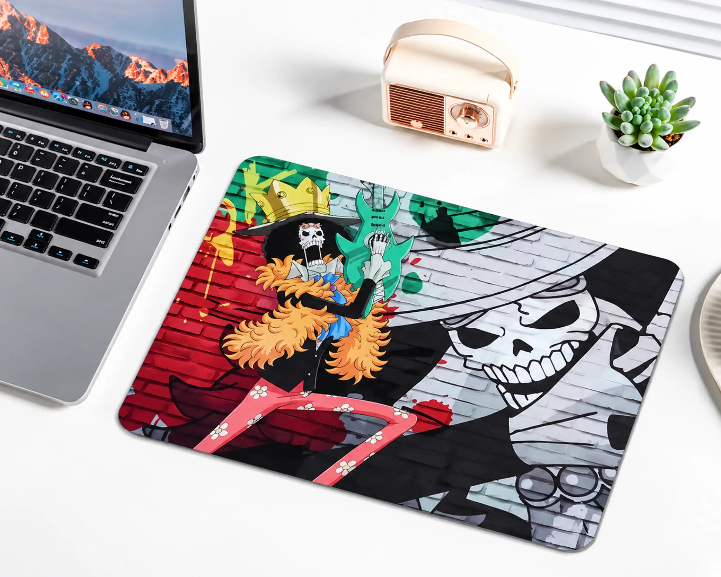 Brook Soul King Skeleton Anime One Piece Graffiti Mouse Pad | TCGVault