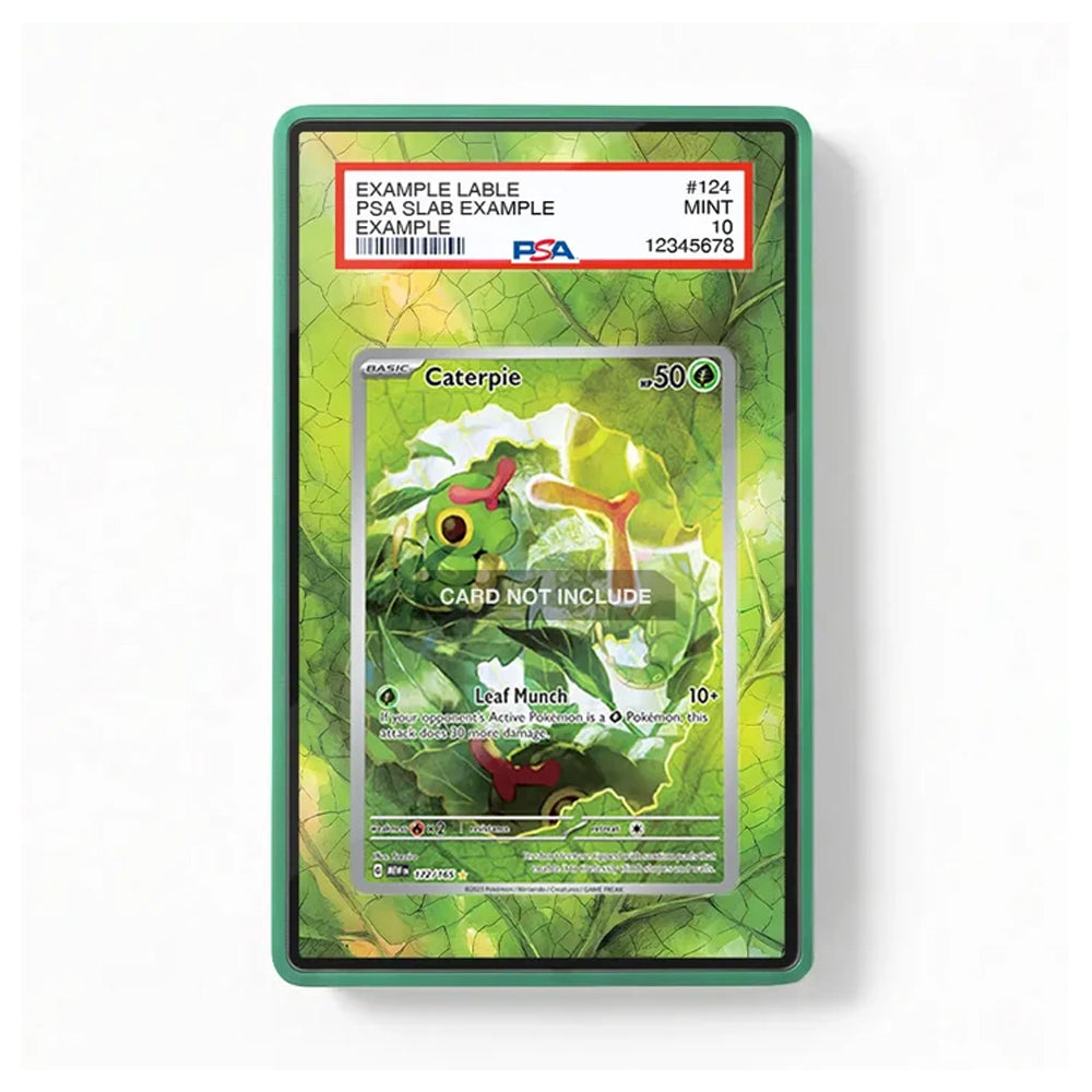 Caterpie 172/165 Pokémon 151 extended art display case by TCGVault for Pokémon TCG collectors