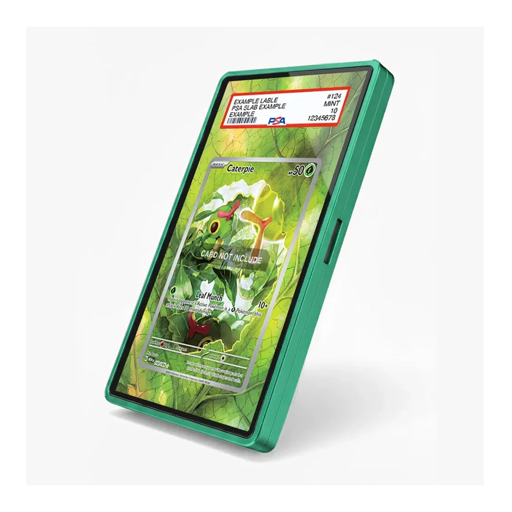 Caterpie 172/165 Pokémon 151 Illustration Rare card displayed in an extended art collector case