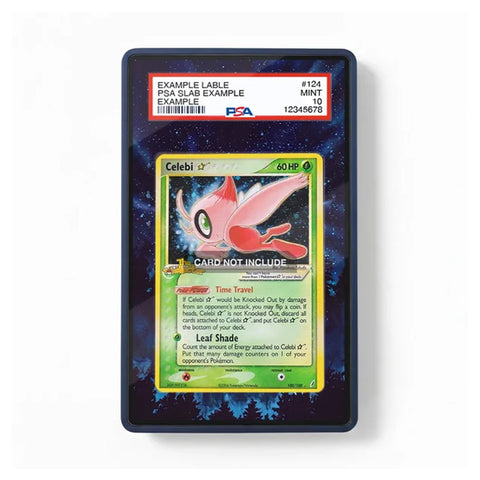 Celebi Star 100/100 EX Crystal Guardians extended art display case by TCGVault for Pokémon TCG collectors