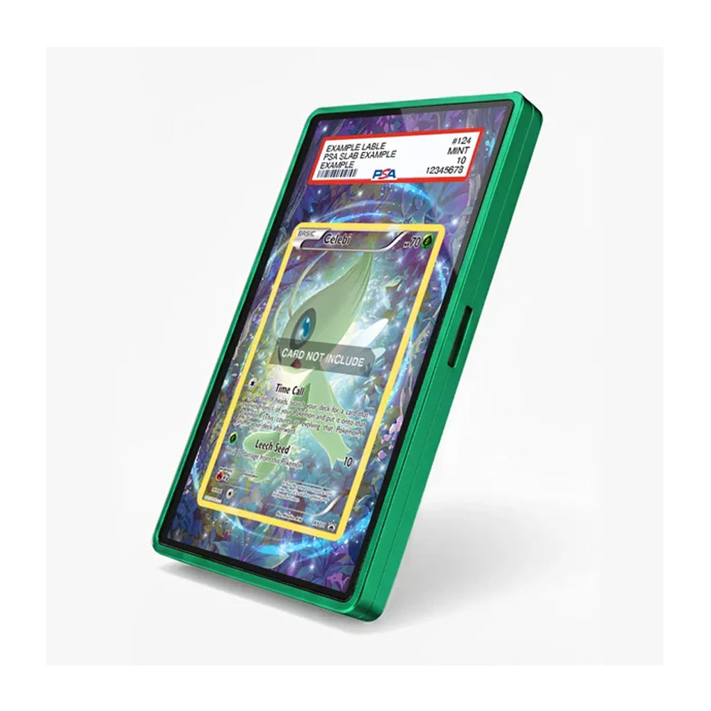 Celebi XY111 Pokémon XY Series Promo card displayed in an extended art collector case