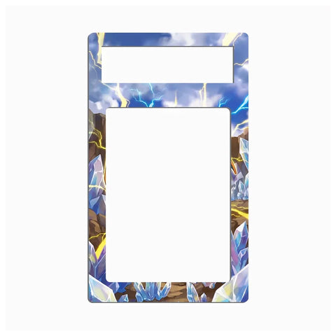 Close-up of Charizard 4/100 Crystal Guardians Holo card presented inside a premium extended art display case