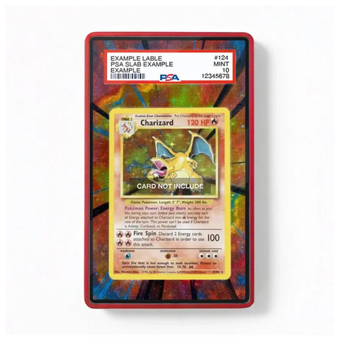 Charizard 4/102 Base Set extended art display case by TCGVault for Pokémon TCG collectors