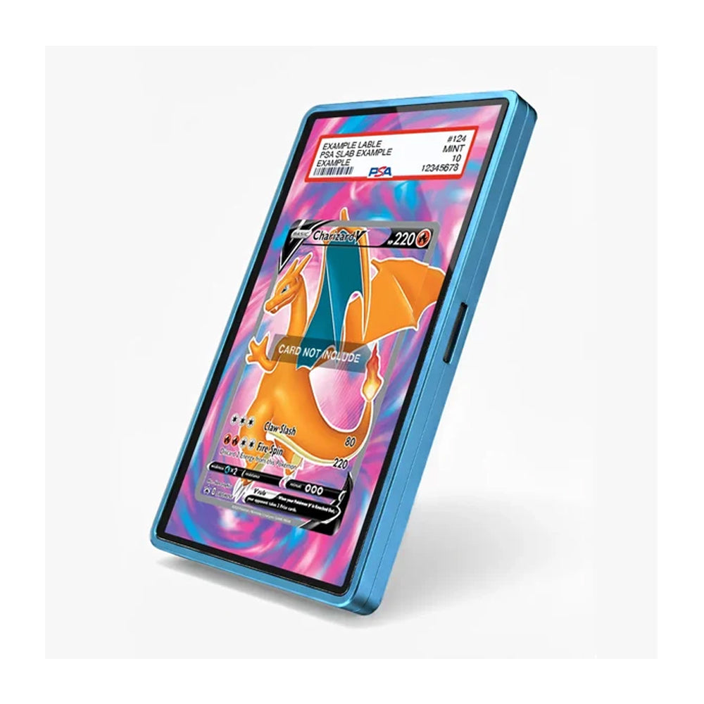 Charizard V SWSH050 Sword & Shield Promo Pokémon card displayed in an extended art collector case