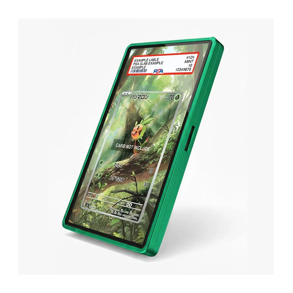 Chespin Pokémon card displayed in an extended art collector case