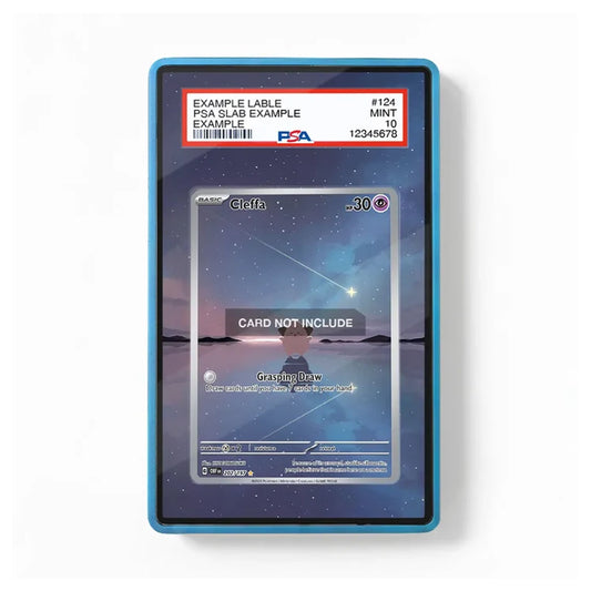 Front view of the Cleffa 202/197 Obsidian Flames-inspired extended art display case for Pokémon TCG collectors.