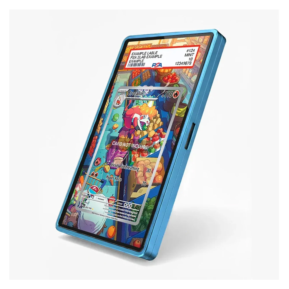 Angled view of the Crocalor extended art display case showcasing its collectible presentation and colorful Pokémon theme.