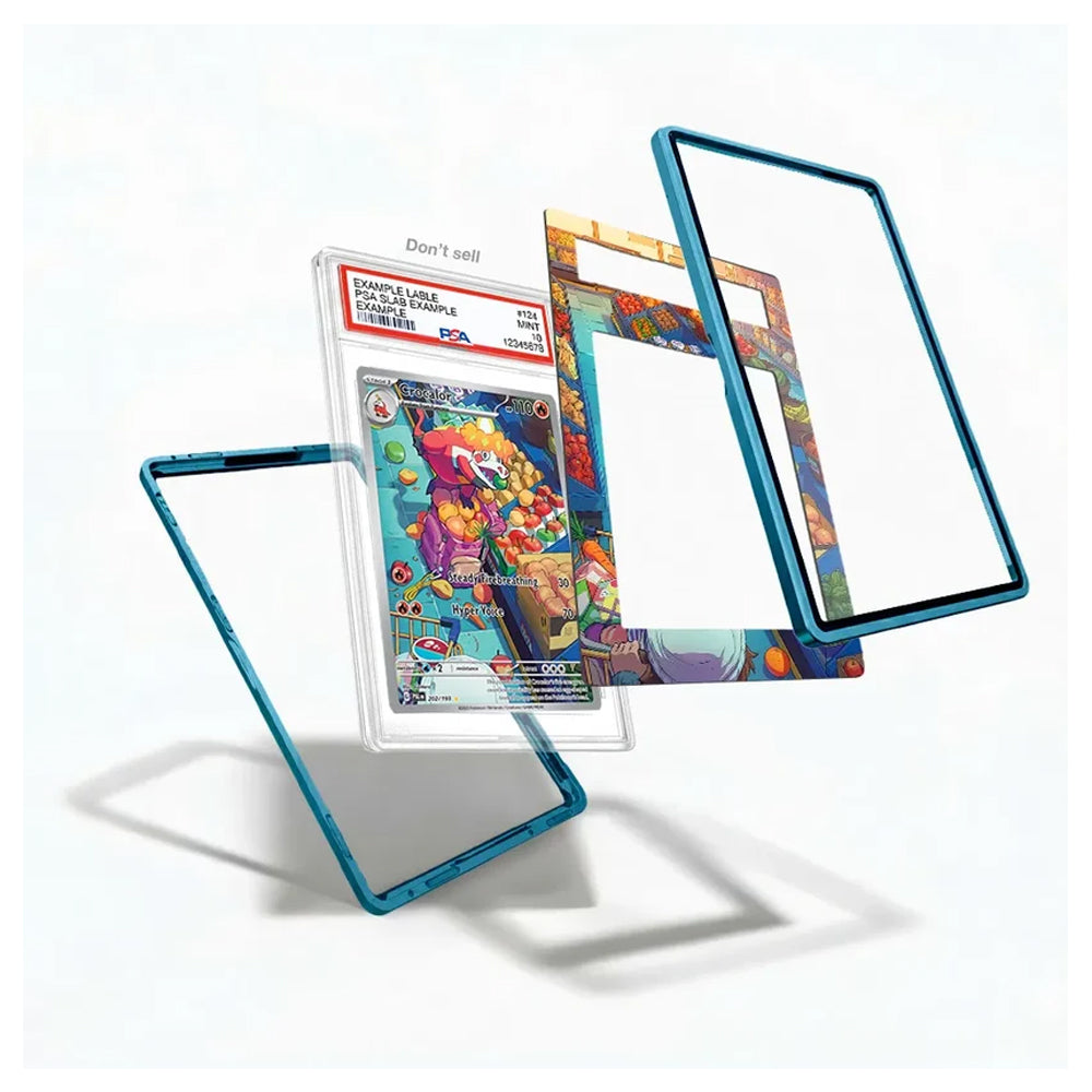 Crocalor 202/193 extended art display case styled as a centerpiece for a Pokémon trading card collection.