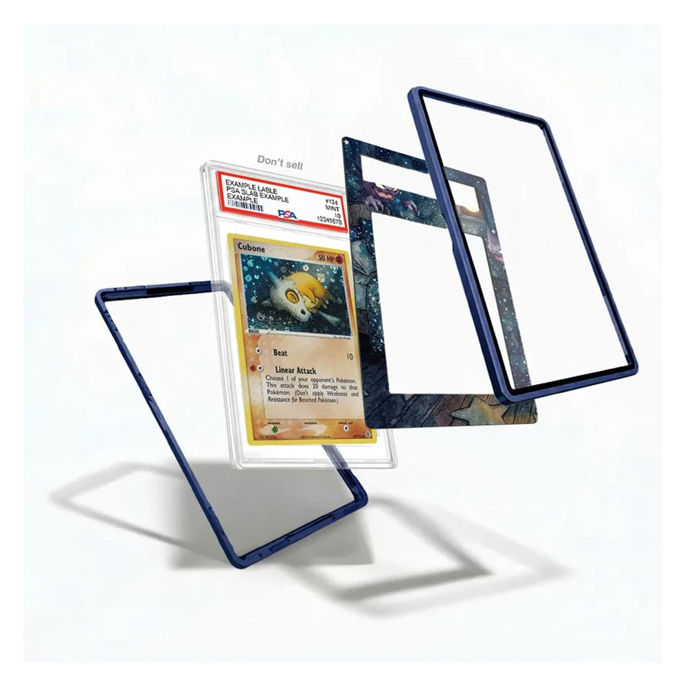 Cubone extended art display case styled as a centerpiece for a classic Pokémon trading card collection.