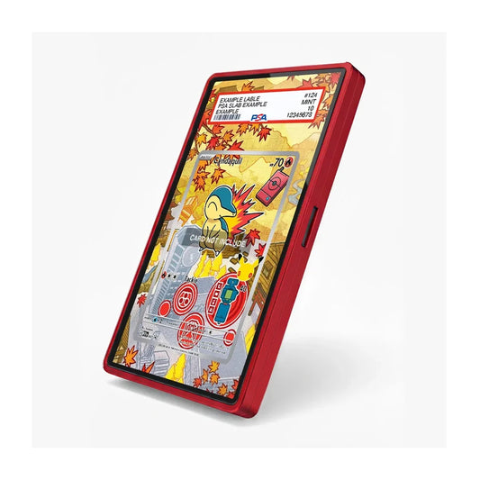 Angled view of the Cyndaquil promo extended art display case showcasing its collectible presentation.
