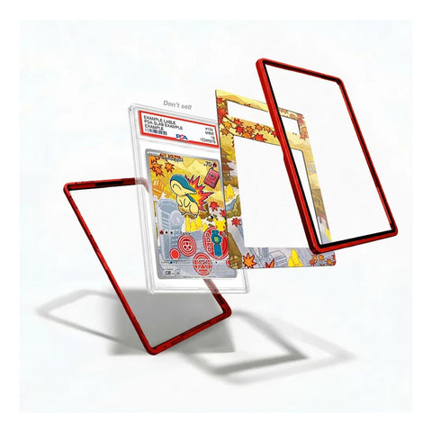 Cyndaquil extended art display case styled as a centerpiece for a Pokémon promotional card collection.