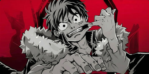 Animated character with a distressed expression against a red background