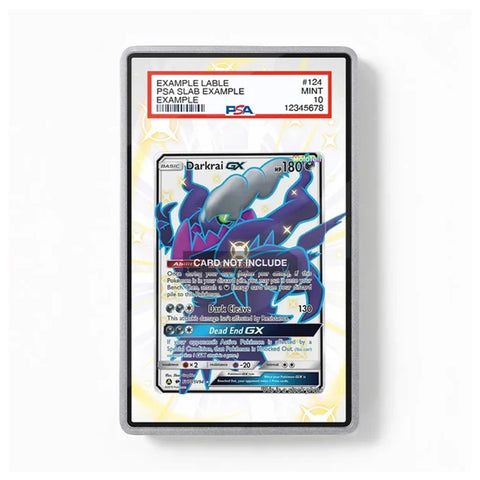 Front view of the Darkrai GX SV70/SV94 Hidden Fates Shiny Vault-inspired extended art display case for Pokémon TCG collectors.