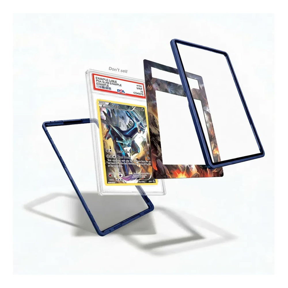 Dialga XY77 promo extended art display case styled as a centerpiece for a legendary Pokémon card collection.