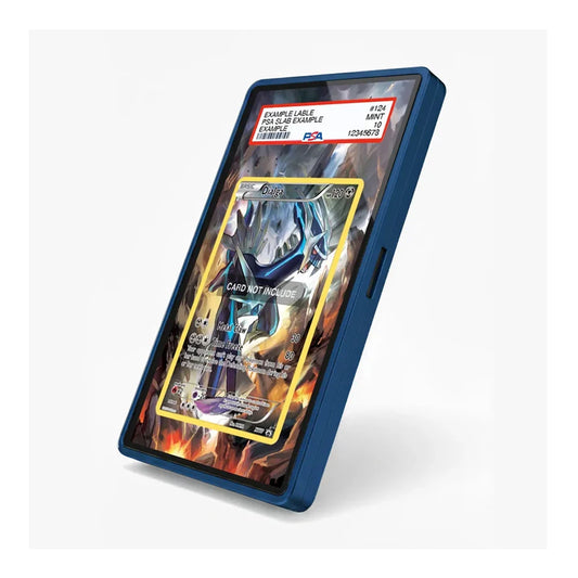 Angled view of the Dialga XY77 extended art display case showcasing its bold legendary Pokémon presentation.