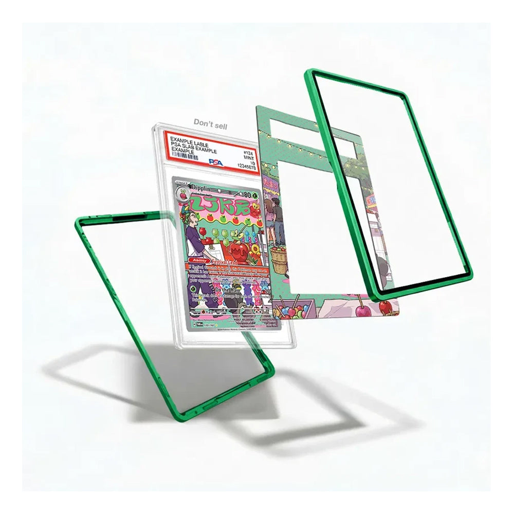 Dipplin 170/167 extended art display case styled as a centerpiece for a Pokémon trading card collection.