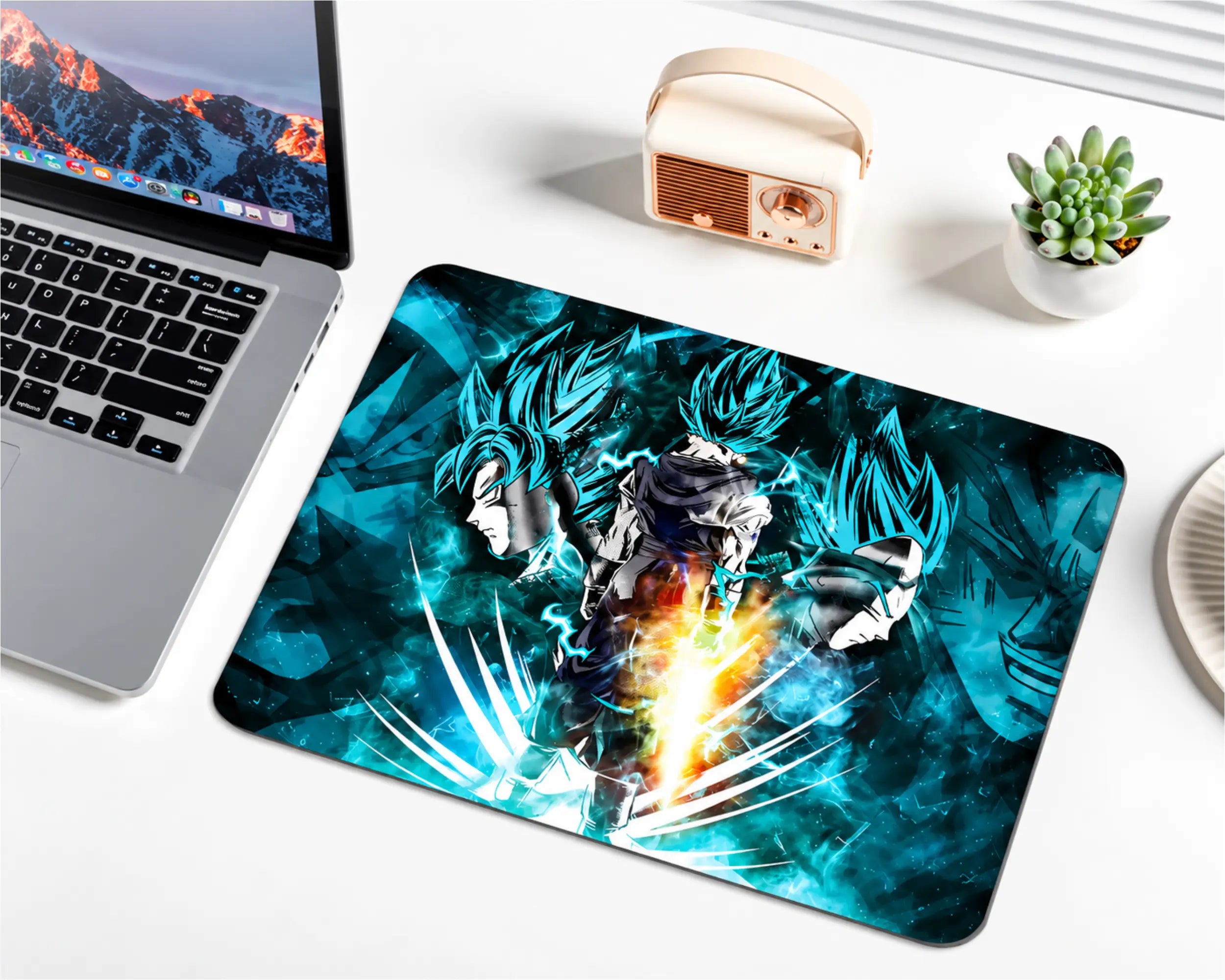 Blue Saiyan Anime Dragon Ball Super Gaming Mouse Pad | TCGVault