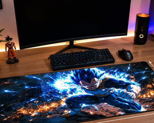 Dragon Ball Vegeta Super Saiyan Blue Anime Gaming Mouse Pad Electric Power Action Design