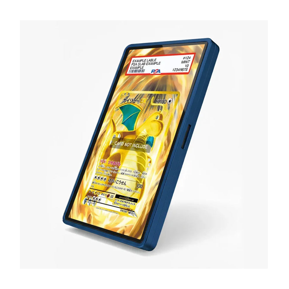 Angled view of the Dragonite EX extended art display case showcasing its Pokémon-themed presentation.