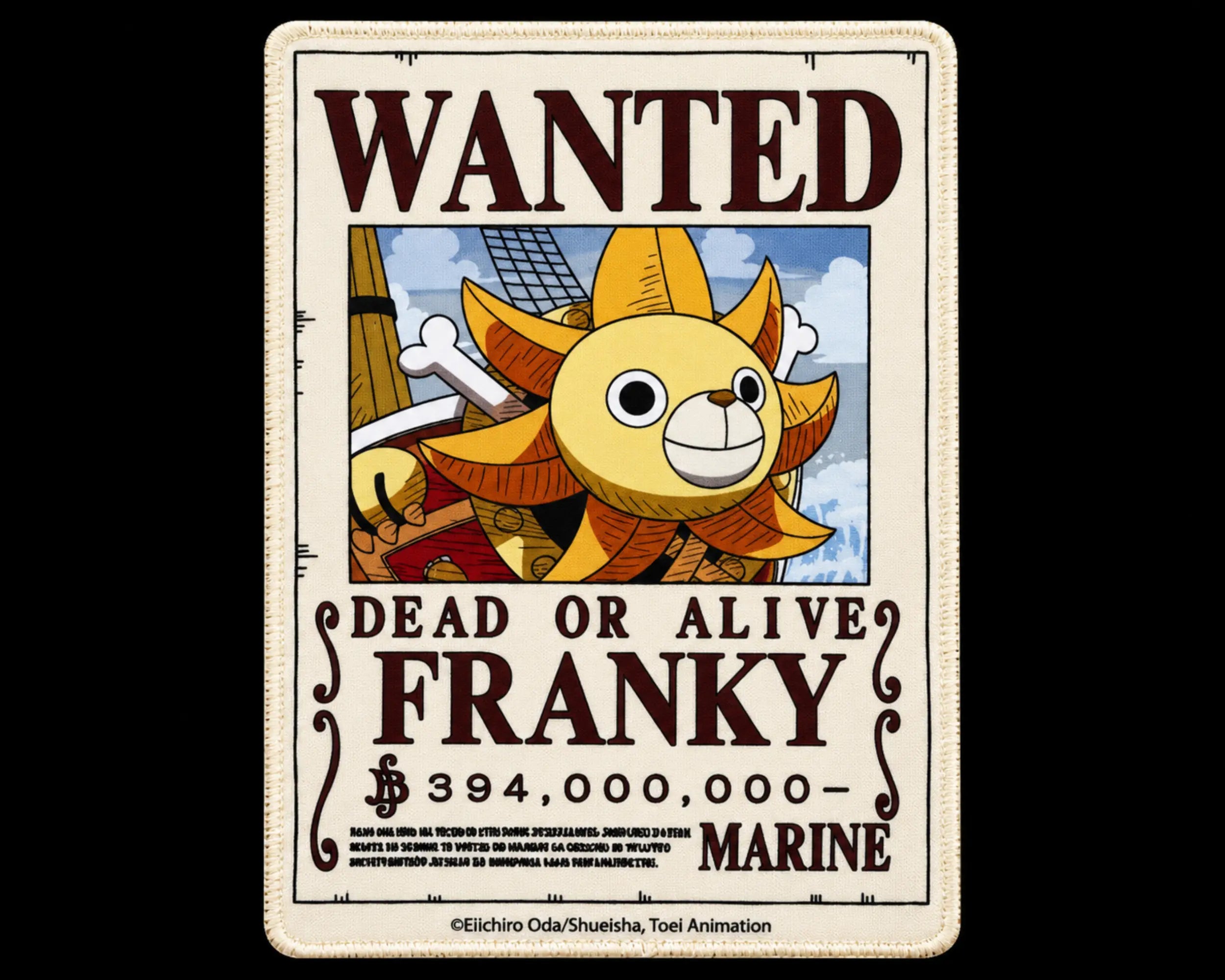 Franky One Piece Wanted Poster Design Gaming Mouse Pad | TCGVault