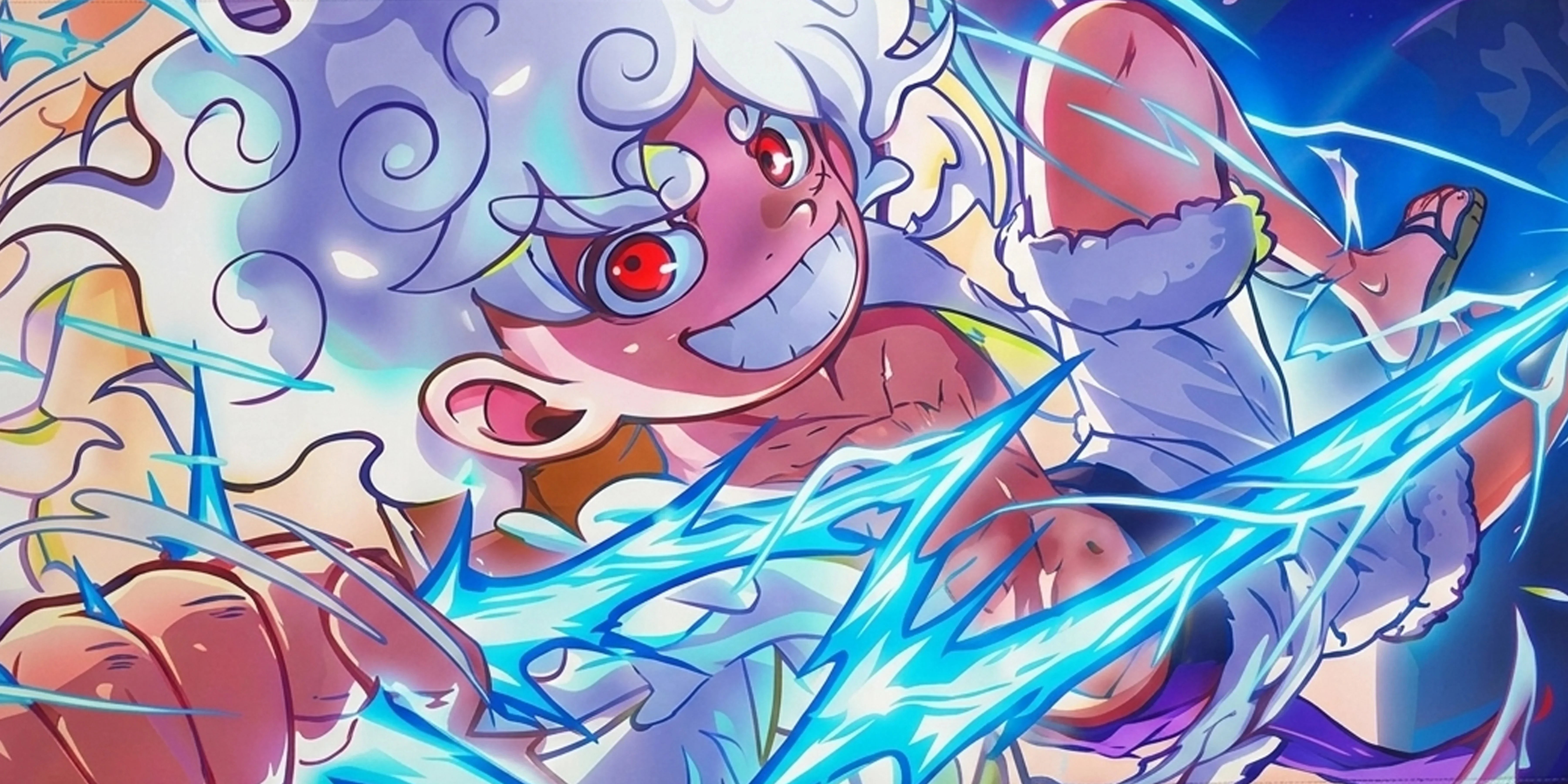 Gear 5 Luffy Anime Mouse Pad Lightning Action Desk Mat - TCGVault