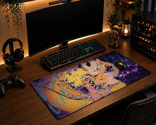 Gear 5 Luffy Comic Style Anime Mouse Pad Power Pose Desk Mat - TCGVault